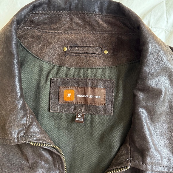 Wilsons Leather Men's Brown Leather Jacket, XL - Picture 4 of 10